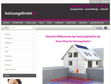 Tablet Screenshot of heizungdirekt24.de